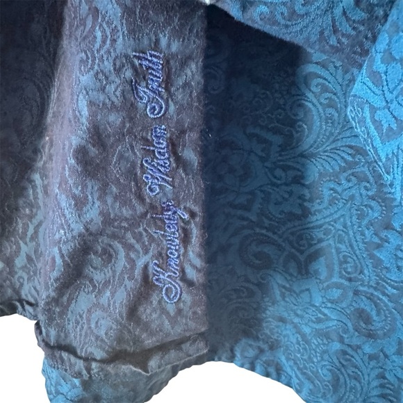 Robert Graham Men’s short sleeve classic button down blue paisley print shirt XL - Picture 5 of 8